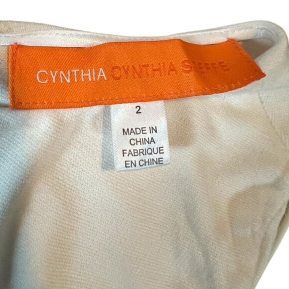 Cynthia Steffe Womens Color Block Sleeveless Dress Size 2 Black/White/Red - Picture 6 of 7